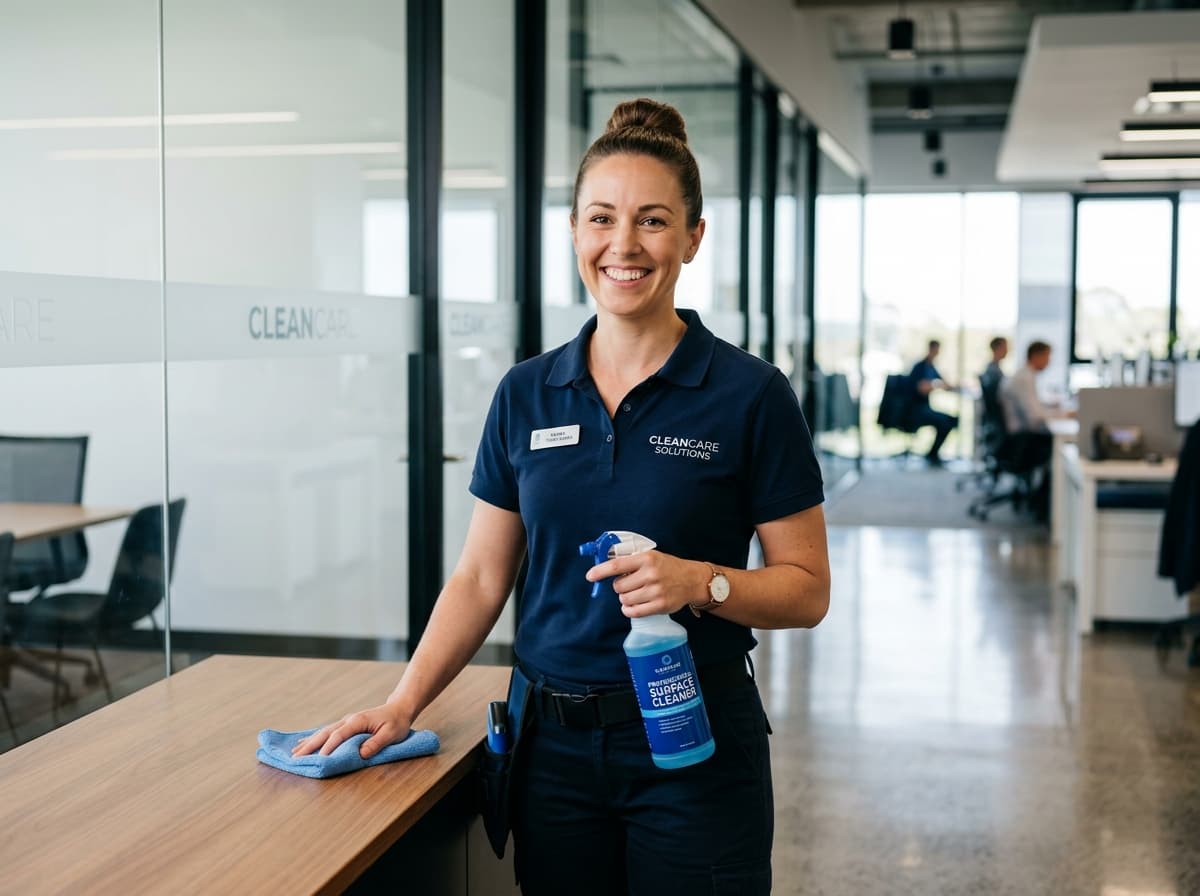 Police-checked and professionally trained commercial cleaner