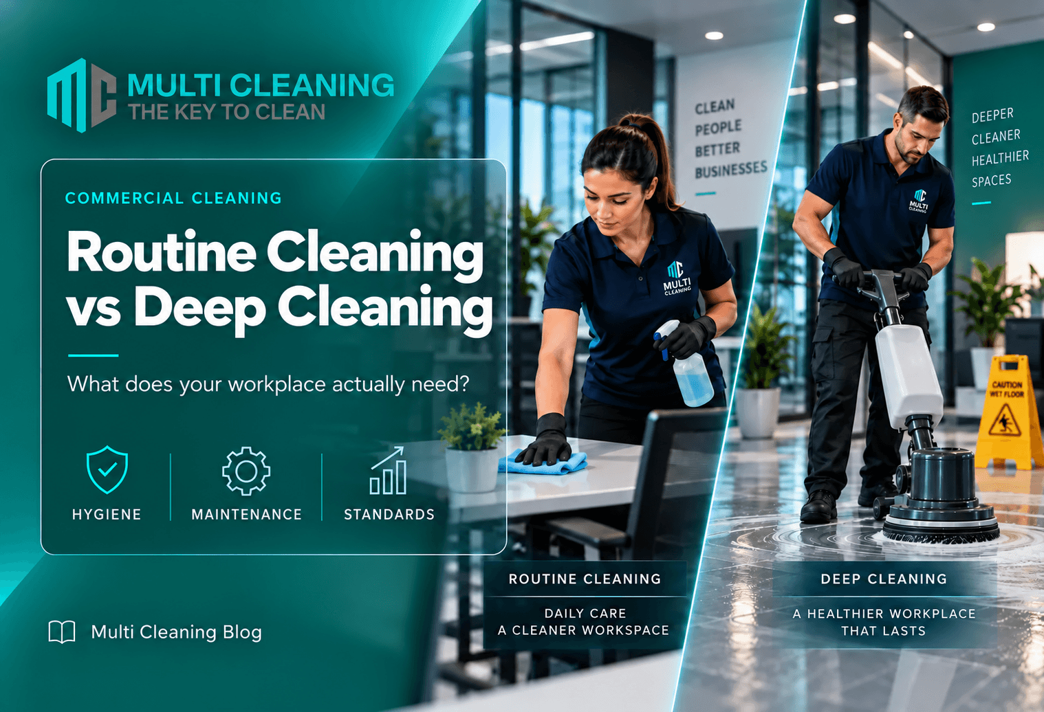 Routine Commercial Cleaning vs Deep Cleaning: What Does Your Workplace Actually Need?
