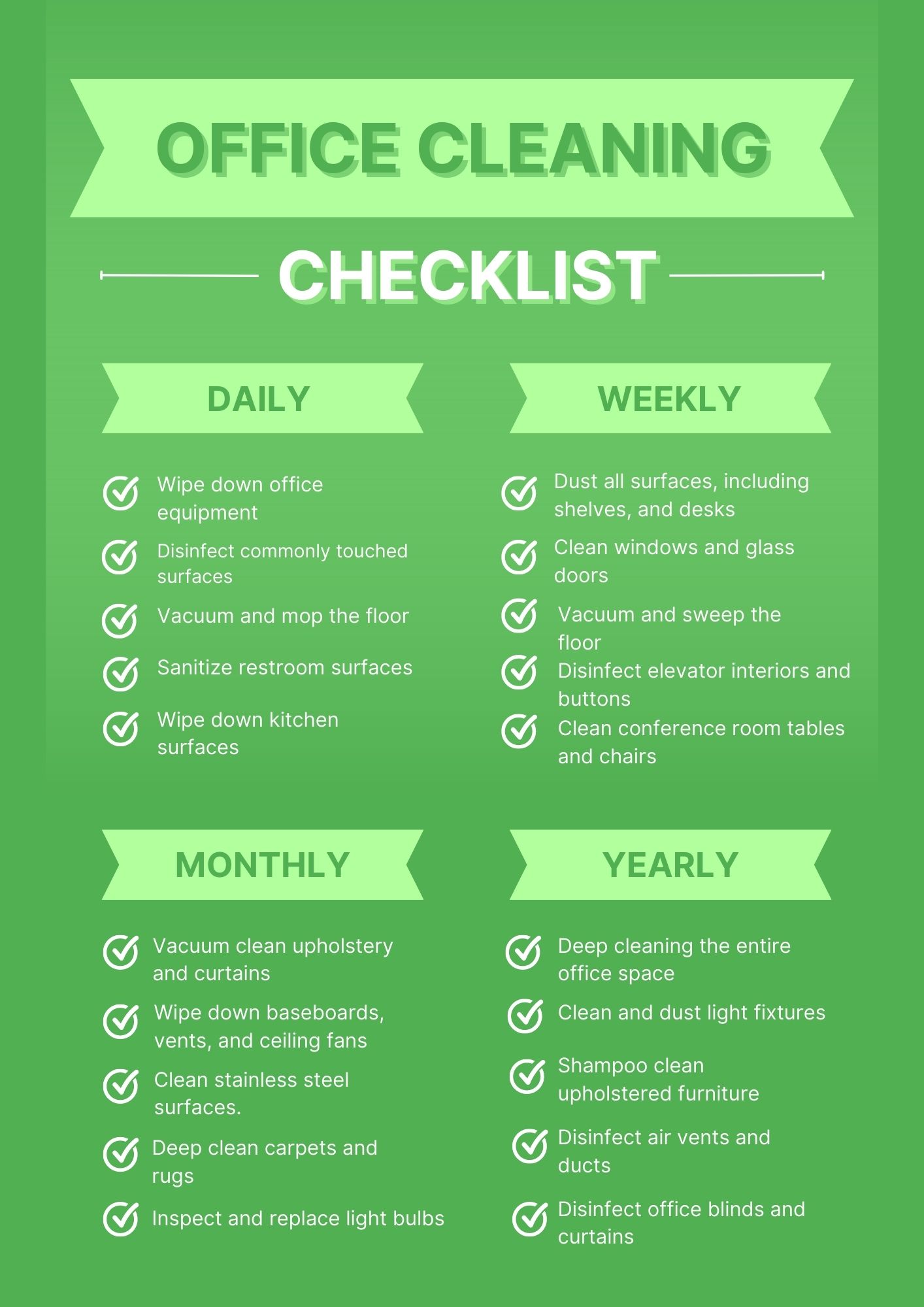 A Comprehensive Office Cleaning Checklist