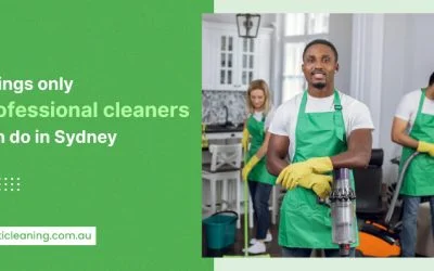 Things only professional cleaners can do in Sydney